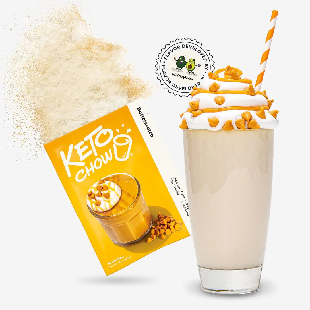 Keto Chow Butterscotch - Ultra Low Carb Meal Shakes