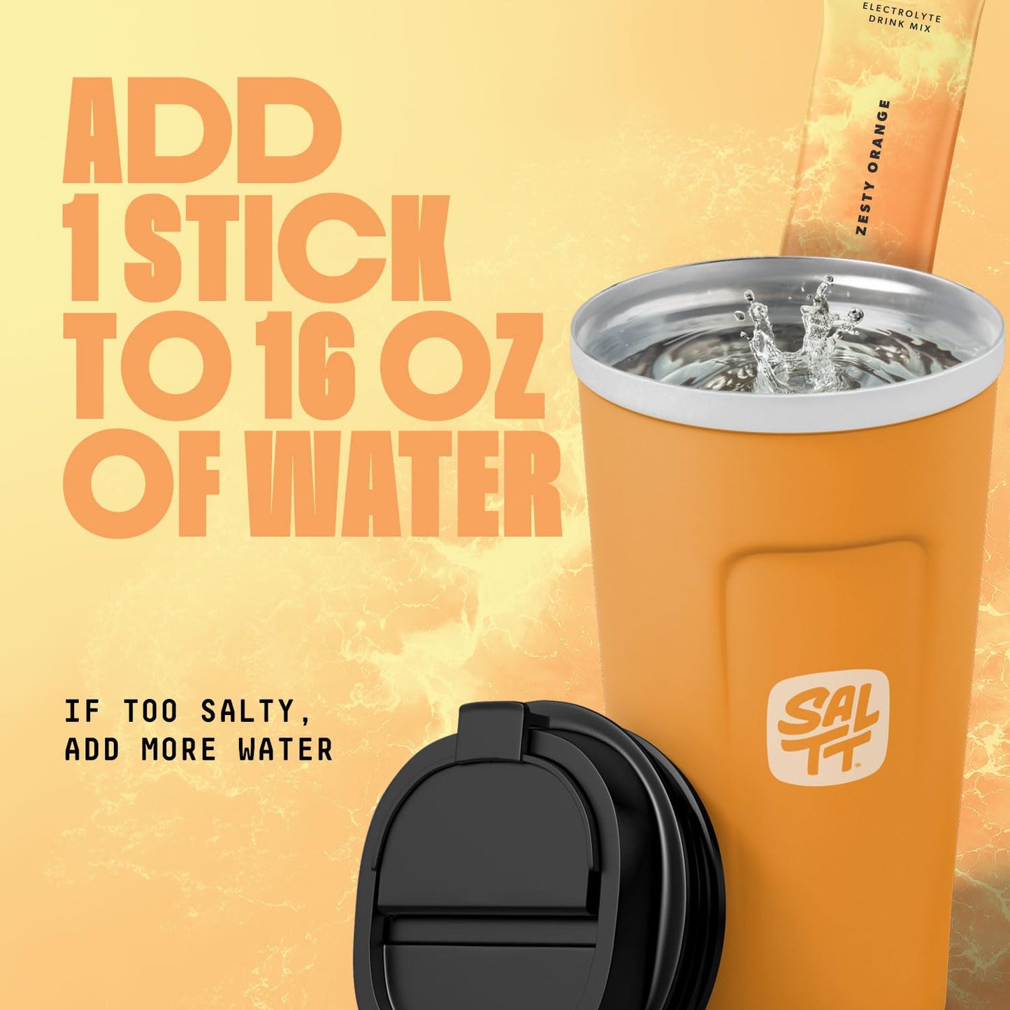 SALTT New Fruit Variety 15 and 30 Pack Options - Electrolyte Powder Drink Mix