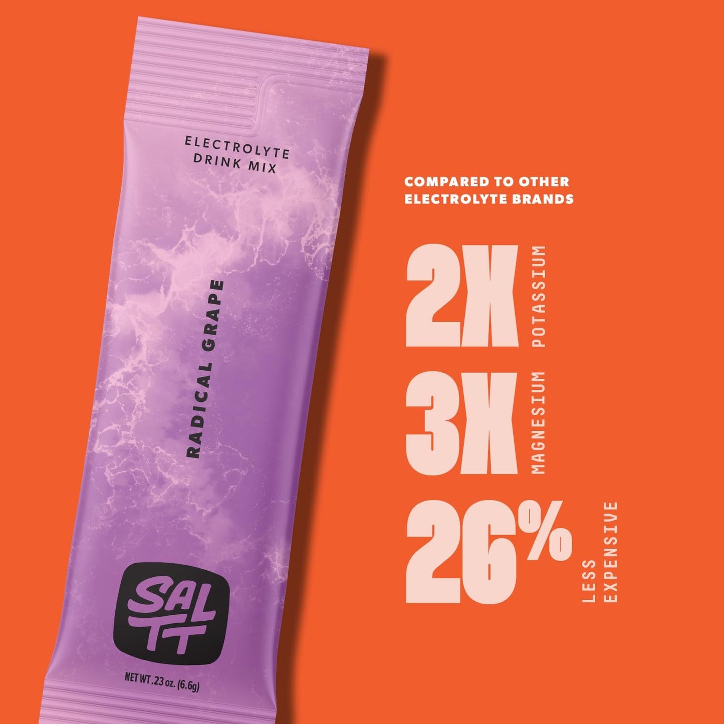 SALTT Radical Grape 30 Pack - Electrolyte Powder Drink Mix