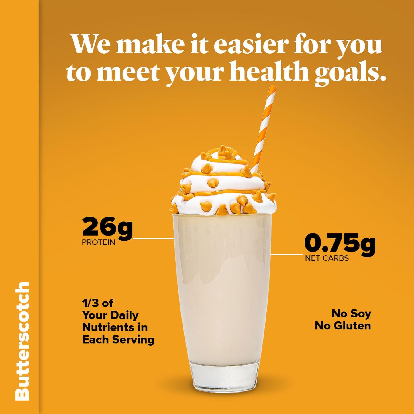 Keto Chow Butterscotch - Ultra Low Carb Meal Shakes
