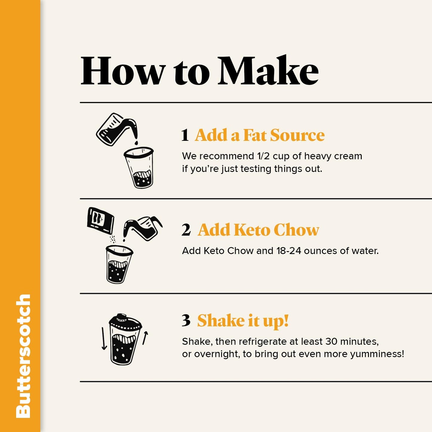 Keto Chow Butterscotch - Ultra Low Carb Meal Shakes