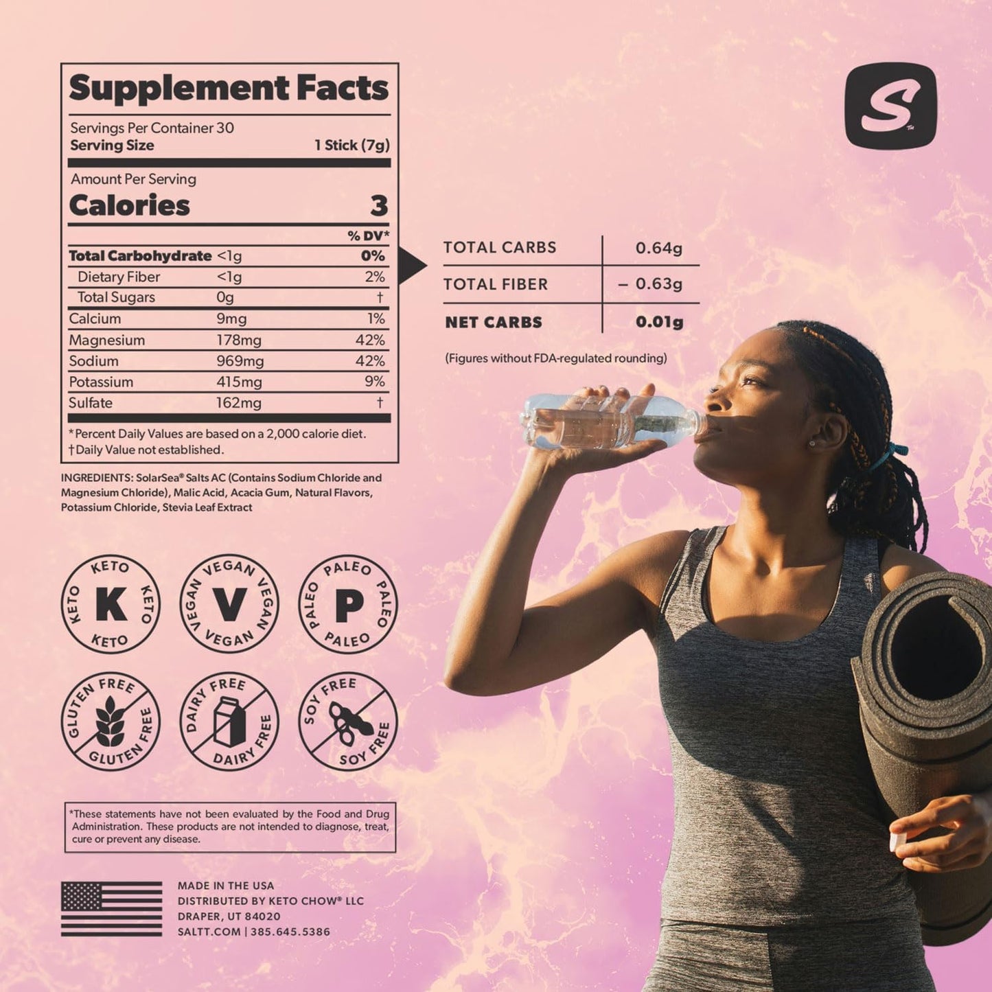 SALTT Booyah Berry 30 Pack - Electrolyte Powder Drink Mix