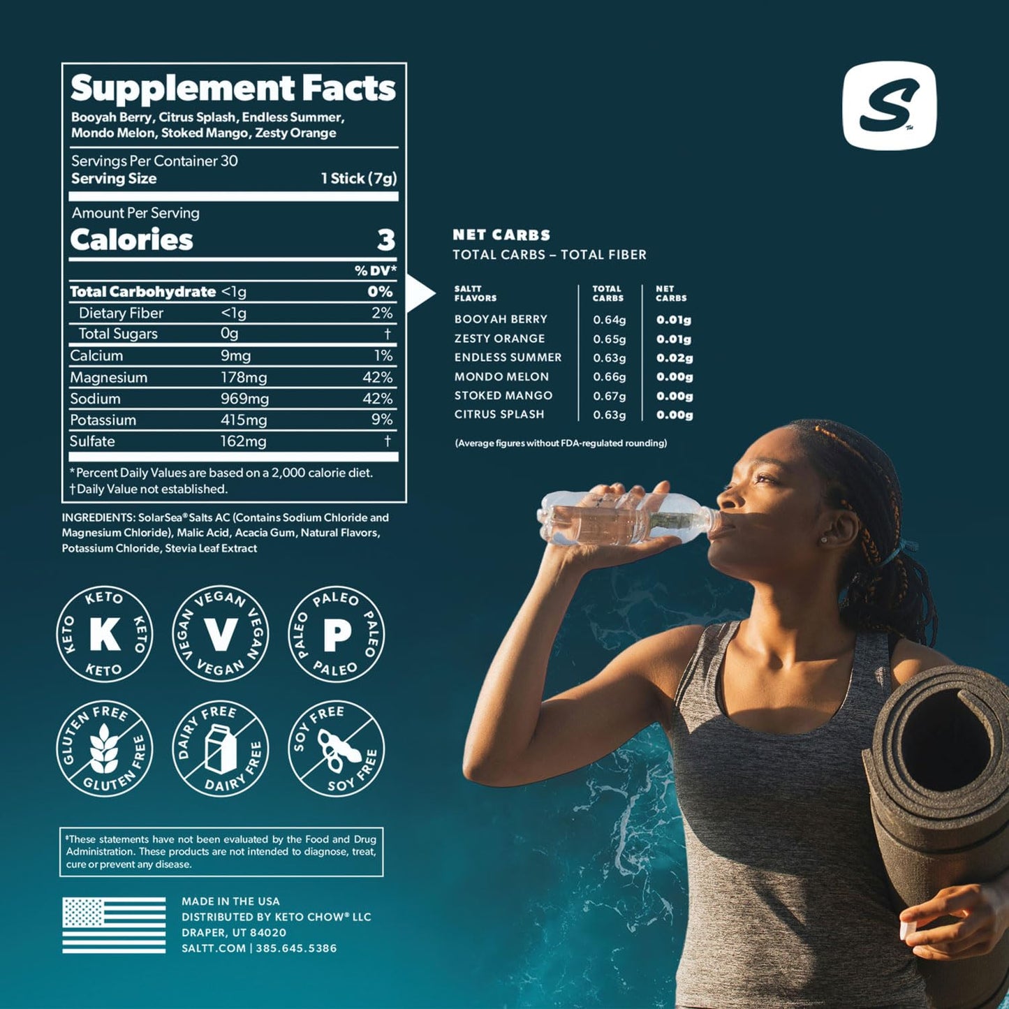 SALTT All Things Variety 30 Pack - Electrolyte Powder Drink Mix