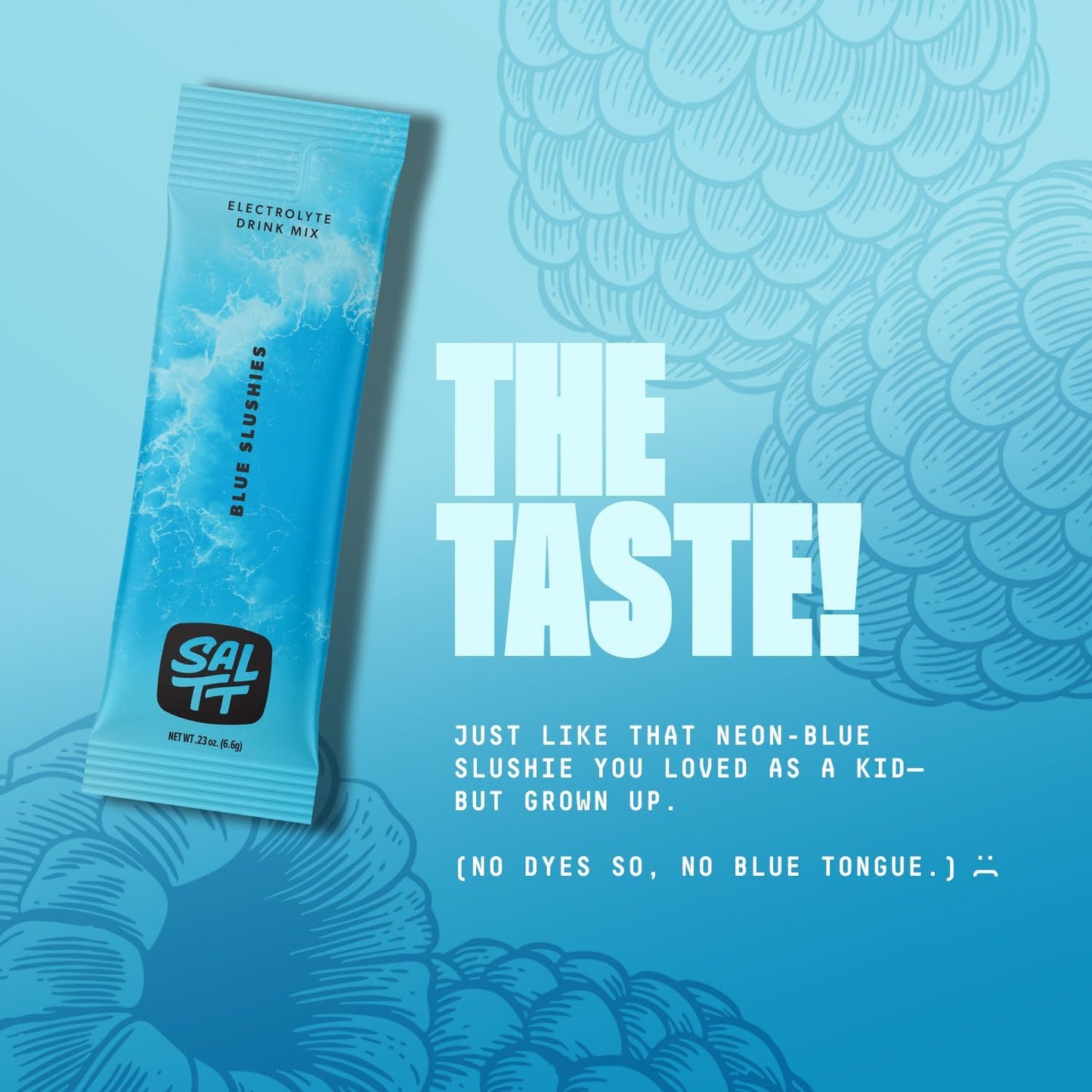 SALTT Blue Slushies 30 Pack - Electrolyte Powder Drink Mix