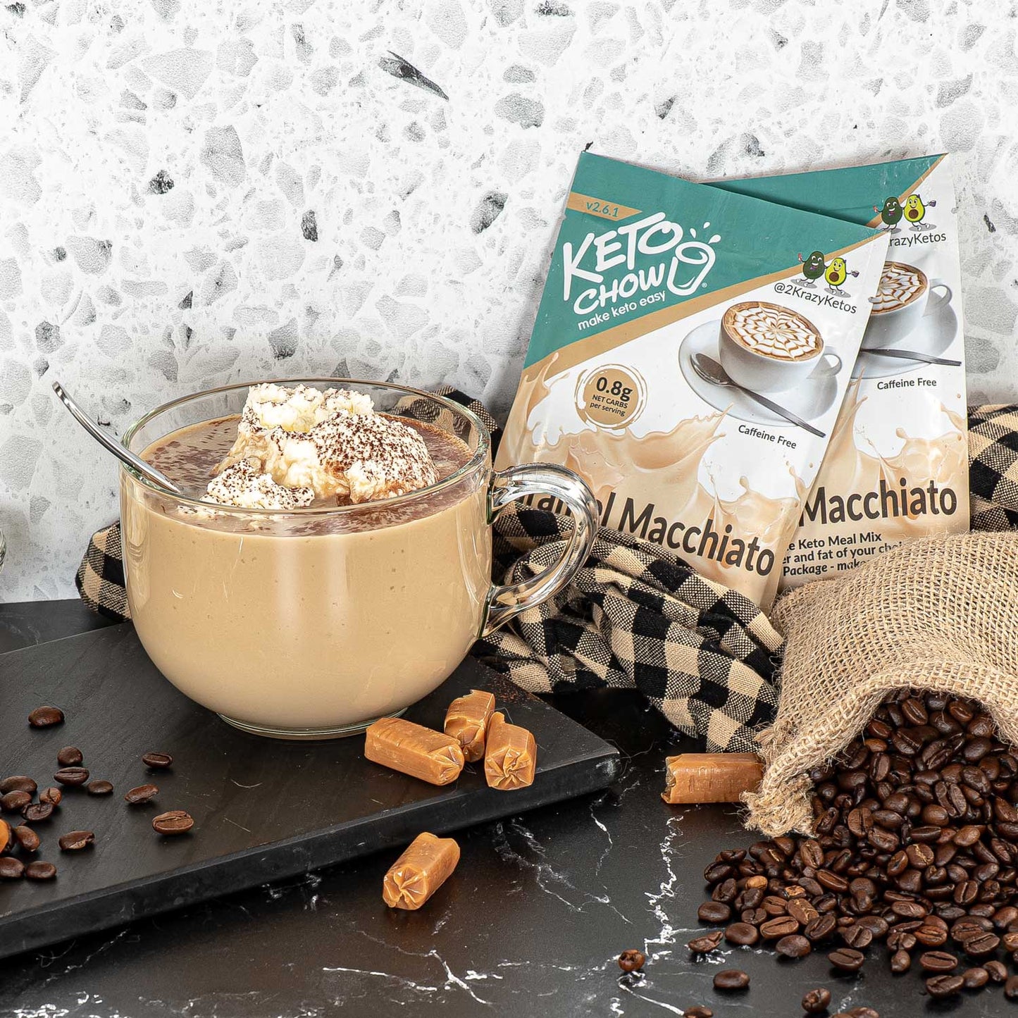 Keto Chow Caramel Macchiato - Ultra Low Carb Meal Shakes