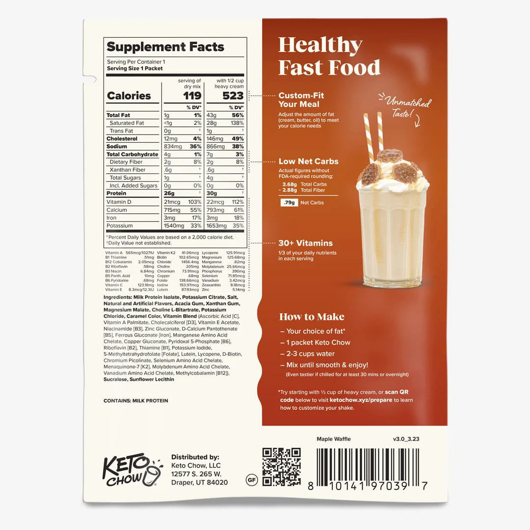 MAPLE WAFFLE KETO CHOW Keto Chow New Zealand