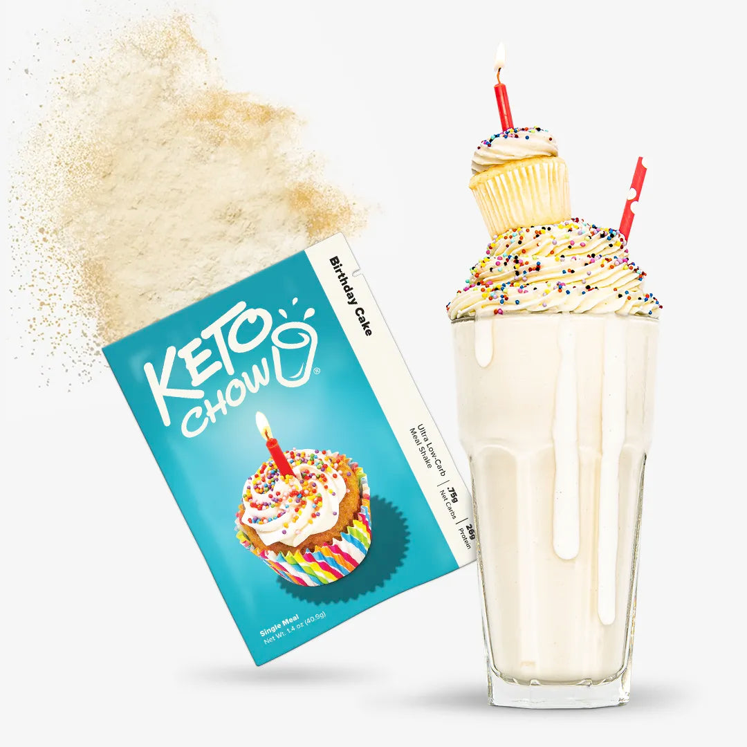 Keto Chow Birthday Cake - Ultra Low Carb Meal Shakes