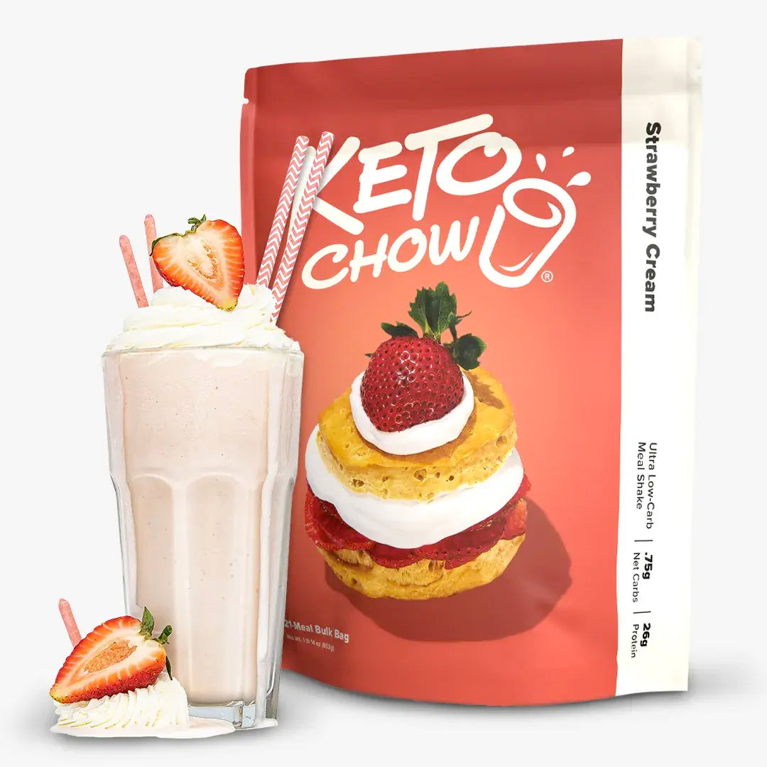 Keto Chow Strawberry Cream - Ultra Low Carb Meal Shakes