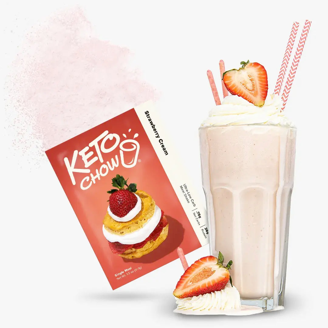 Keto Chow Strawberry Cream - Ultra Low Carb Meal Shakes