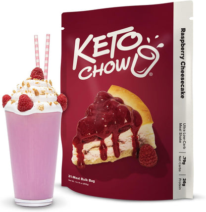 Keto Chow Raspberry Cheesecake - Ultra Low Carb Meal Shakes