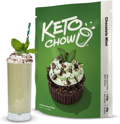 Keto Chow Chocolate Mint - Ultra Low Carb Meal Shakes