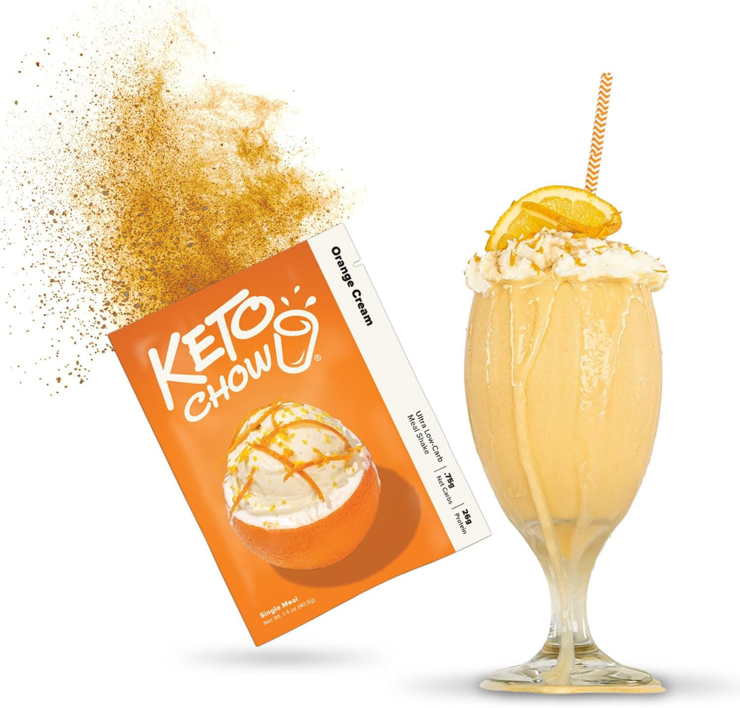 Keto Chow Orange Cream - Ultra Low Carb Meal Shakes