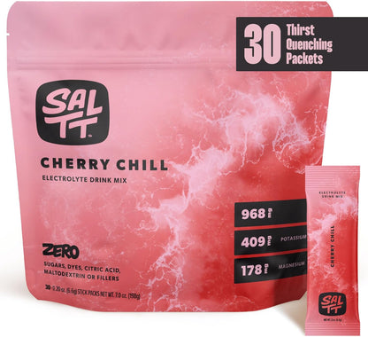 SALTT Cherry Chill - Electrolyte Powder Drink Mix - 30 Pack and Single Stick Options