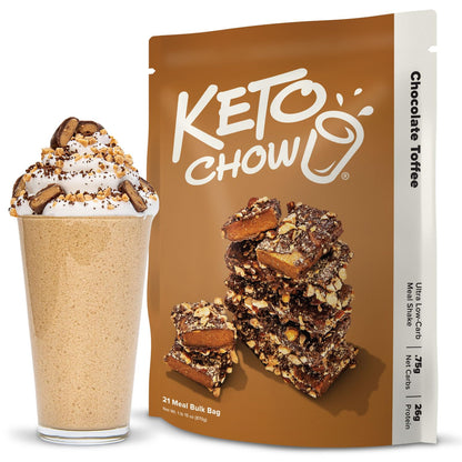 Keto Chow Chocolate Toffee - Ultra Low Carb Meal Shakes