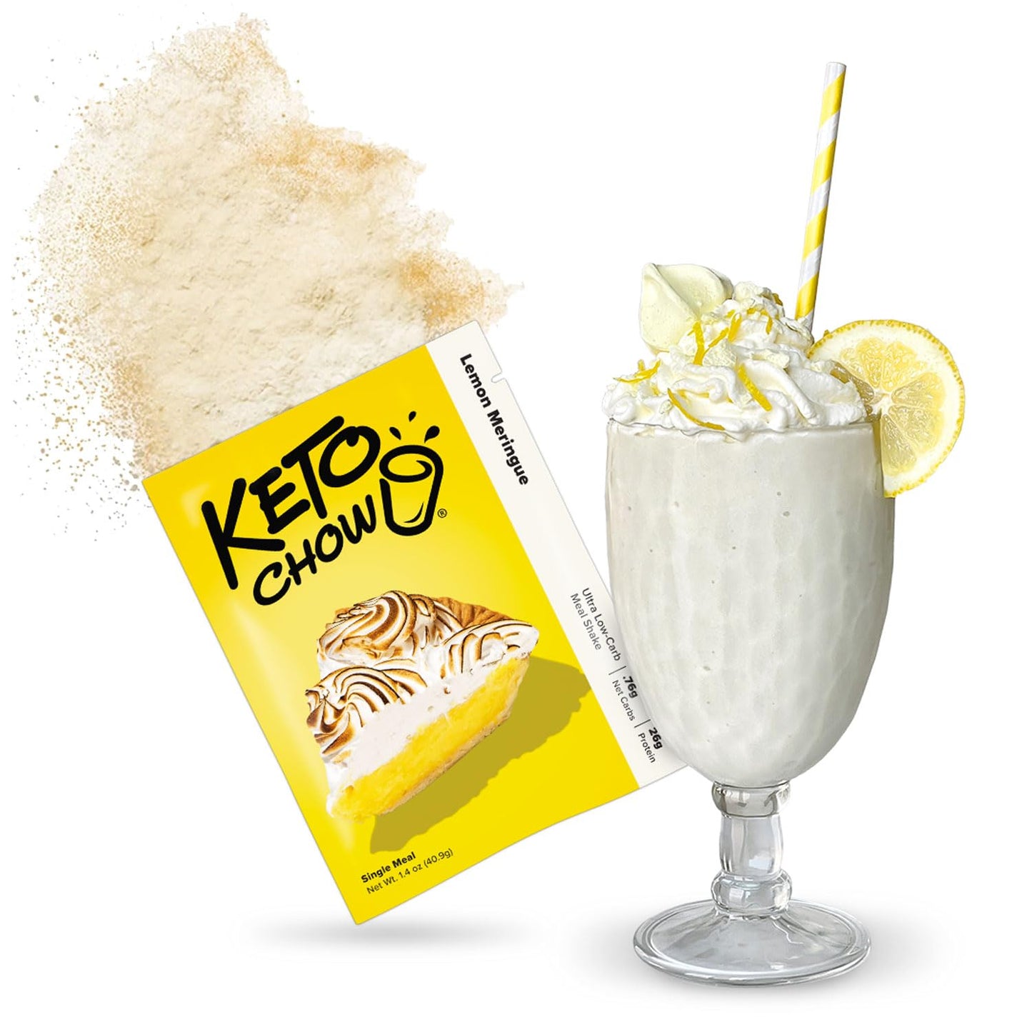 Keto Chow Lemon Meringue - Ultra Low Carb Meal Shakes