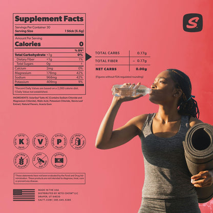 SALTT Cherry Chill - Electrolyte Powder Drink Mix - 30 Pack and Single Stick Options