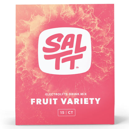 SALTT New Fruit Variety 15 and 30 Pack Options - Electrolyte Powder Drink Mix