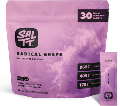 SALTT Radical Grape - Electrolyte Powder Drink Mix - 30 Pack and Single Stick Options