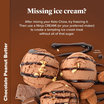 Keto Chow Chocolate Peanut Butter - Ultra Low Carb Meal Shakes