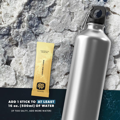 SALTT Caramel Vibes - Electrolyte Powder Drink Mix - 30 Pack and Single Stick Options