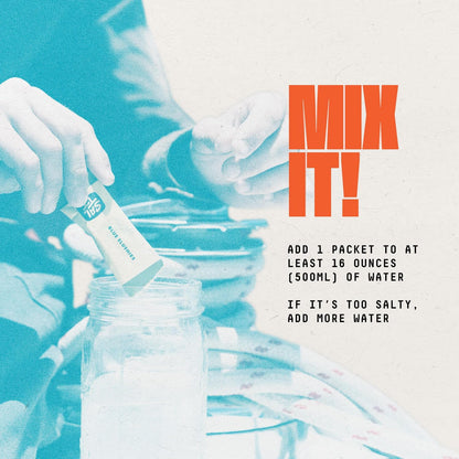 SALTT Blue Slushies + Caffeine- Electrolyte Powder Drink Mix - 30 Pack and Single Stick Options