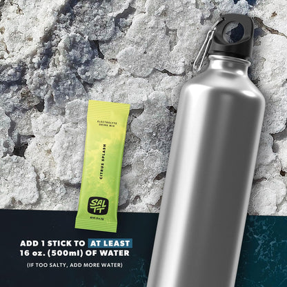 SALTT Citrus Splash - Electrolyte Powder Drink Mix - 30 Pack and Single Stick Options