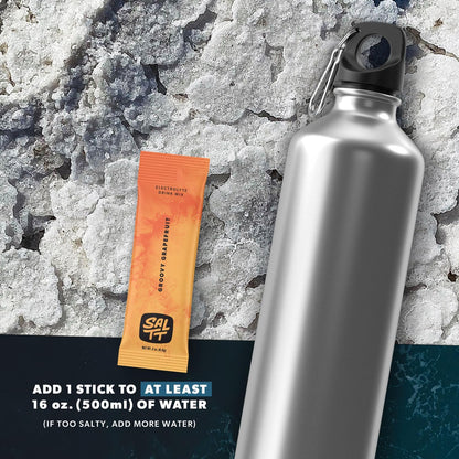 SALTT Groovy Grapefruit - Electrolyte Powder Drink Mix - 30 Pack and Single Stick Options