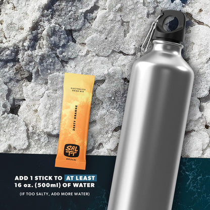 SALTT Zesty Orange - Electrolyte Powder Drink Mix - 30 Pack and Single Stick Options