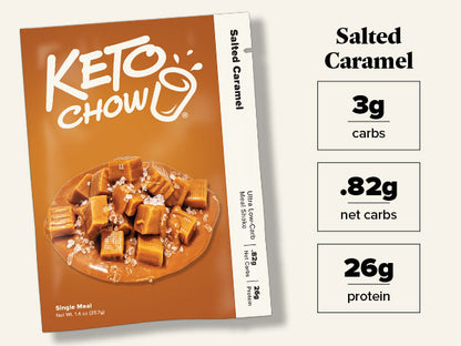 Keto Chow Salted Caramel - Ultra Low Carb Meal Shakes