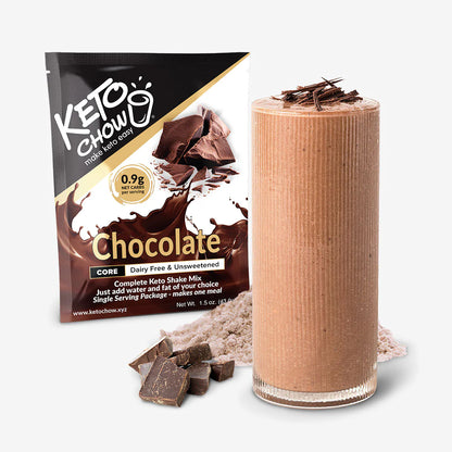 Keto Chow Chocolate Core Dairy-Free Meal Shake - Unsweetened