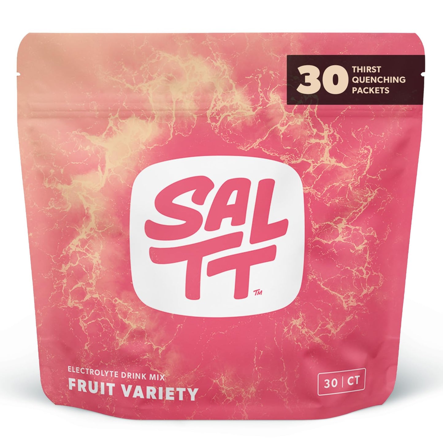 SALTT New Fruit Variety 15 and 30 Pack Options - Electrolyte Powder Drink Mix