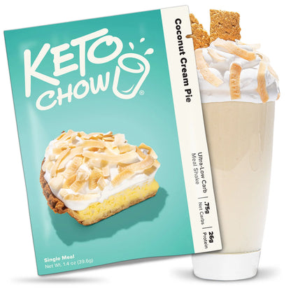 Keto Chow Coconut Cream Pie - Ultra Low Carb Meal Shake