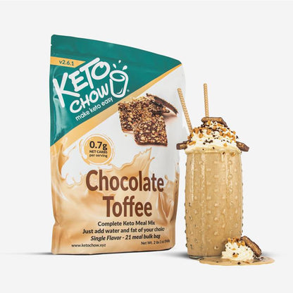 Keto Chow Chocolate Toffee - Ultra Low Carb Meal Shakes