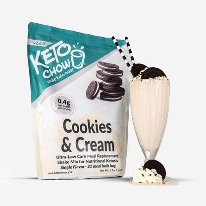 Keto Chow Cookies and Cream - Ultra Low Carb Meal Shakes