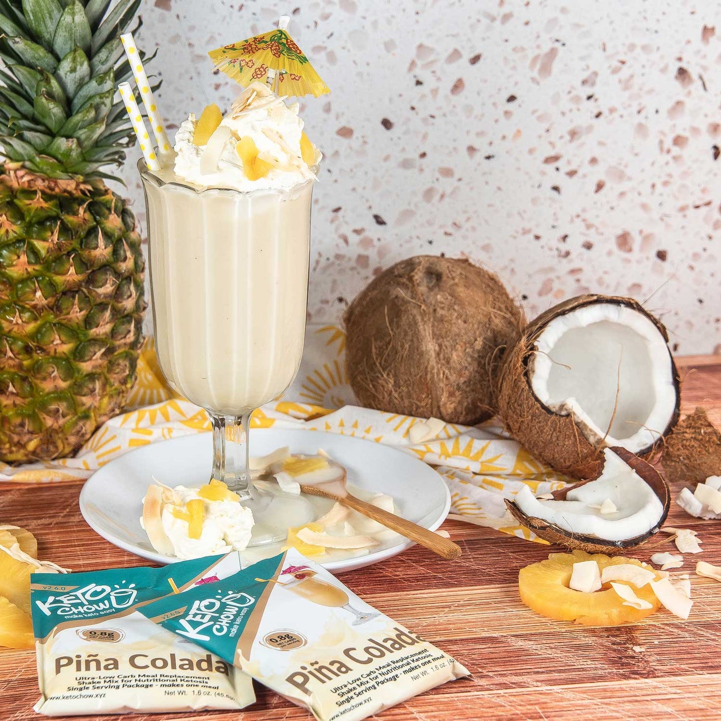 Keto Chow Pina Colada - Ultra Low Carb Meal Shakes