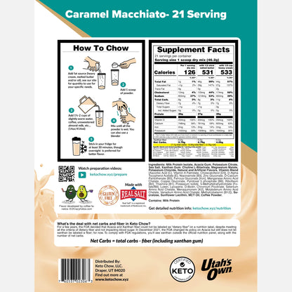 Keto Chow Caramel Macchiato - Ultra Low Carb Meal Shakes